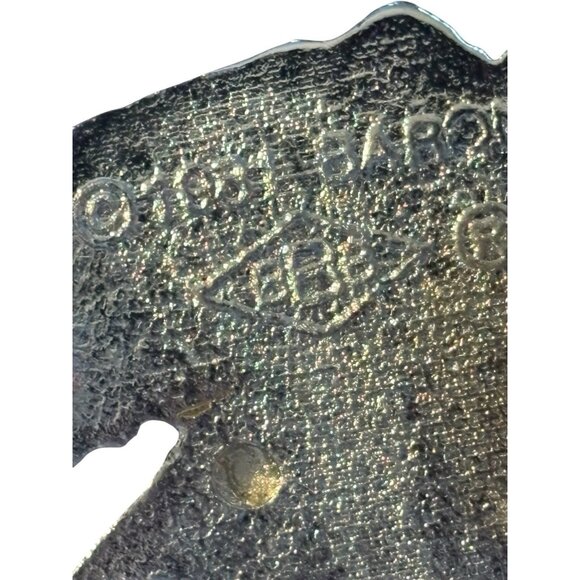 DRAGON FIRE FLAME BREATHING SOLID BRASS CHROME PLATED BARON BELT BUCKLE 1981 - Picture 10 of 16